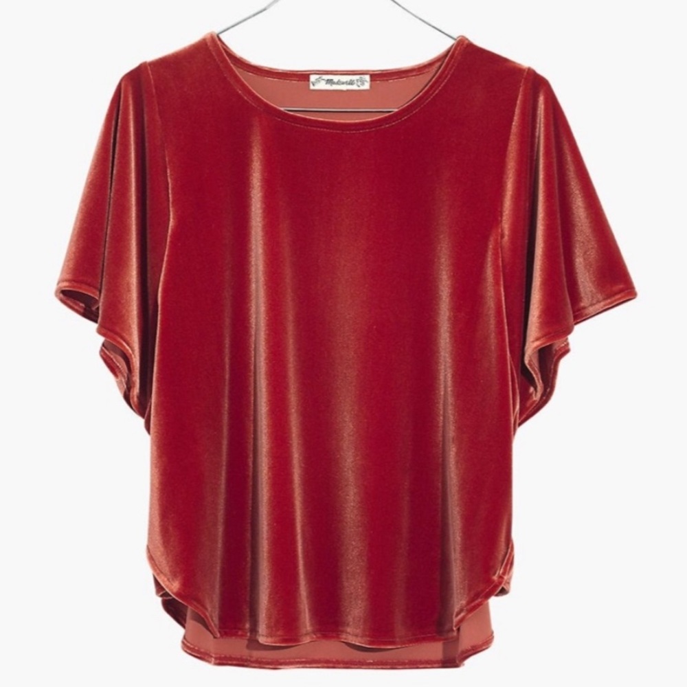 Madewell Velvet Butterfly Top
